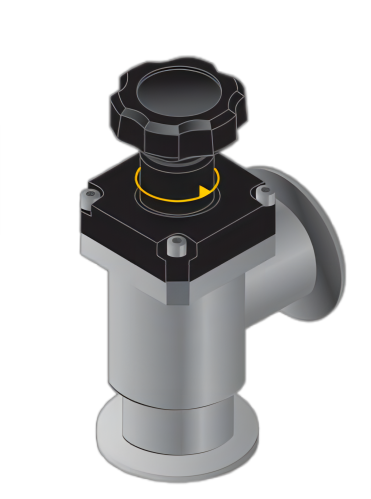 Series VLAF HV Open Rate Angle Valve, Manual Acting